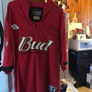 Dale Earnhardt Budweiser nascar racing shirt autographed.